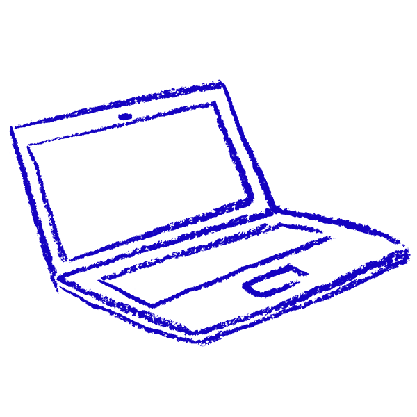 mind doodle of a laptop