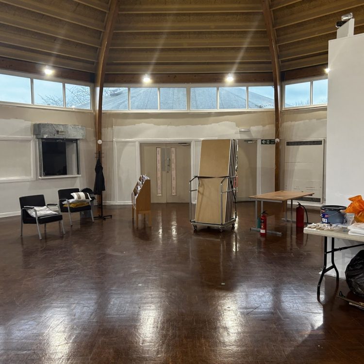 Hall being decorated