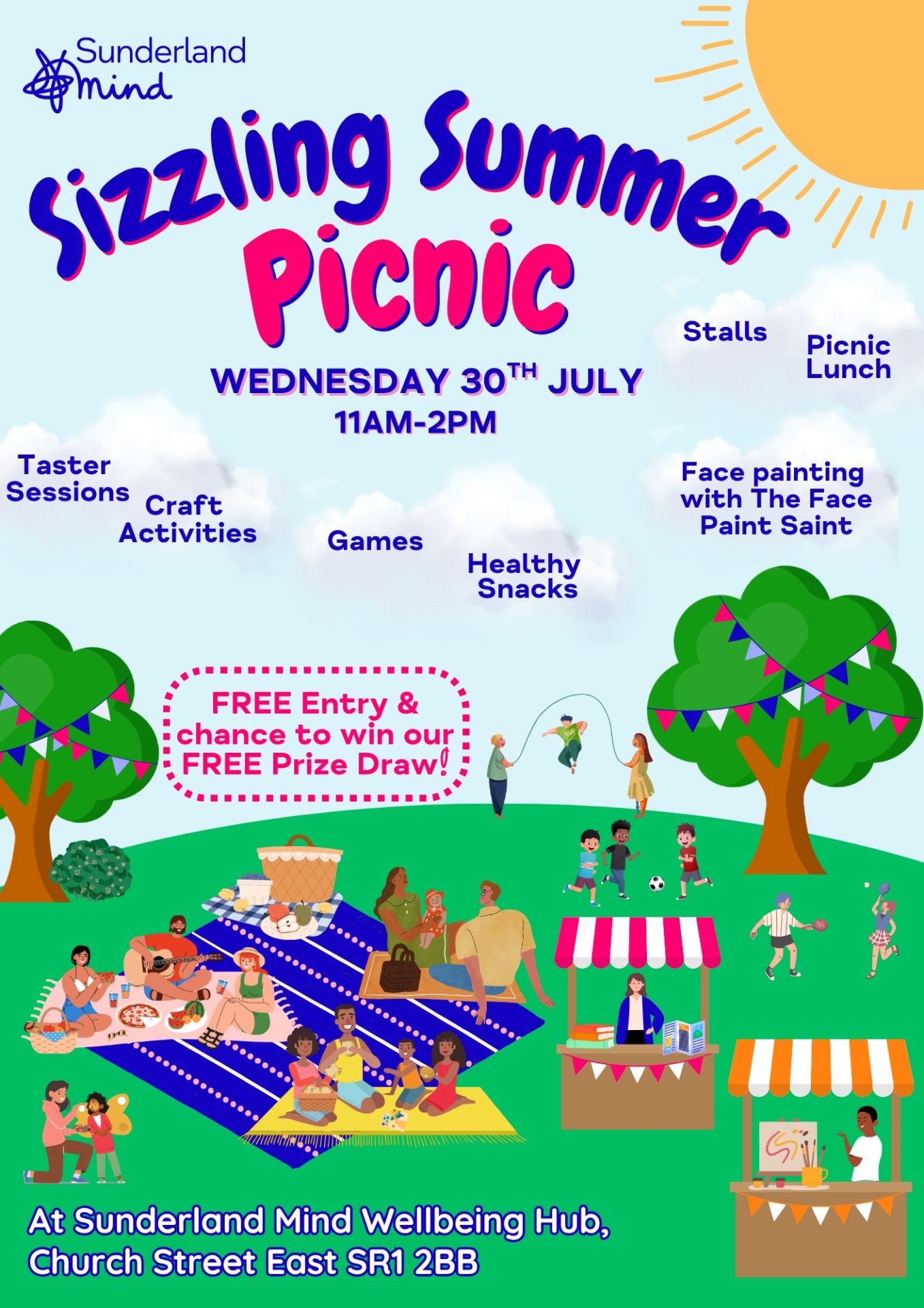poster for event on Wednesday 30th July, 11am-2pm