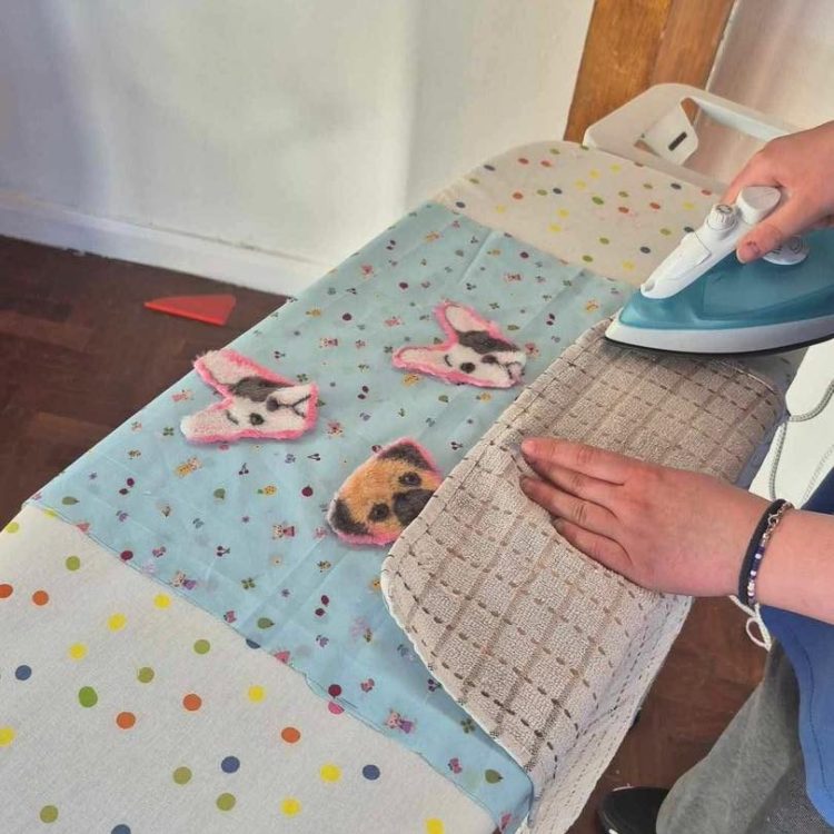 Family Fabric Creator ironing on French Bulldog Applique