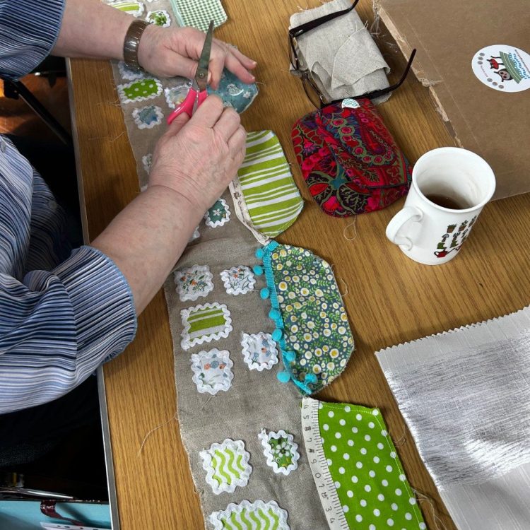 Sunderland Mind Fabric Creations Member sewing terraced house draft excluder