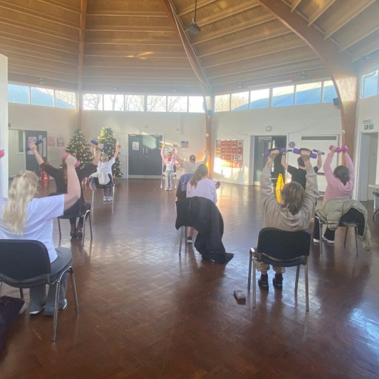 Seated exercise class