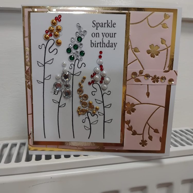 Pink card made by Craft Group Member